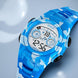 Digital Watch for Kids with Blue Camouflage Polyurethane Strap and Round Dial for Casual & Formal Wear