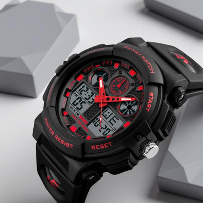 Premium Analog Digital Sports Watch for Men with Dual Display Alarm LED Light and Durable Strap