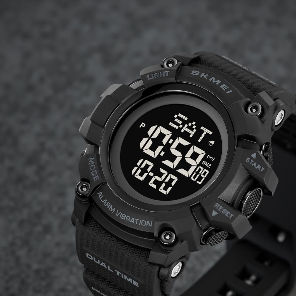 Outdoor Digital Sports Watch with Vibration Alert for men