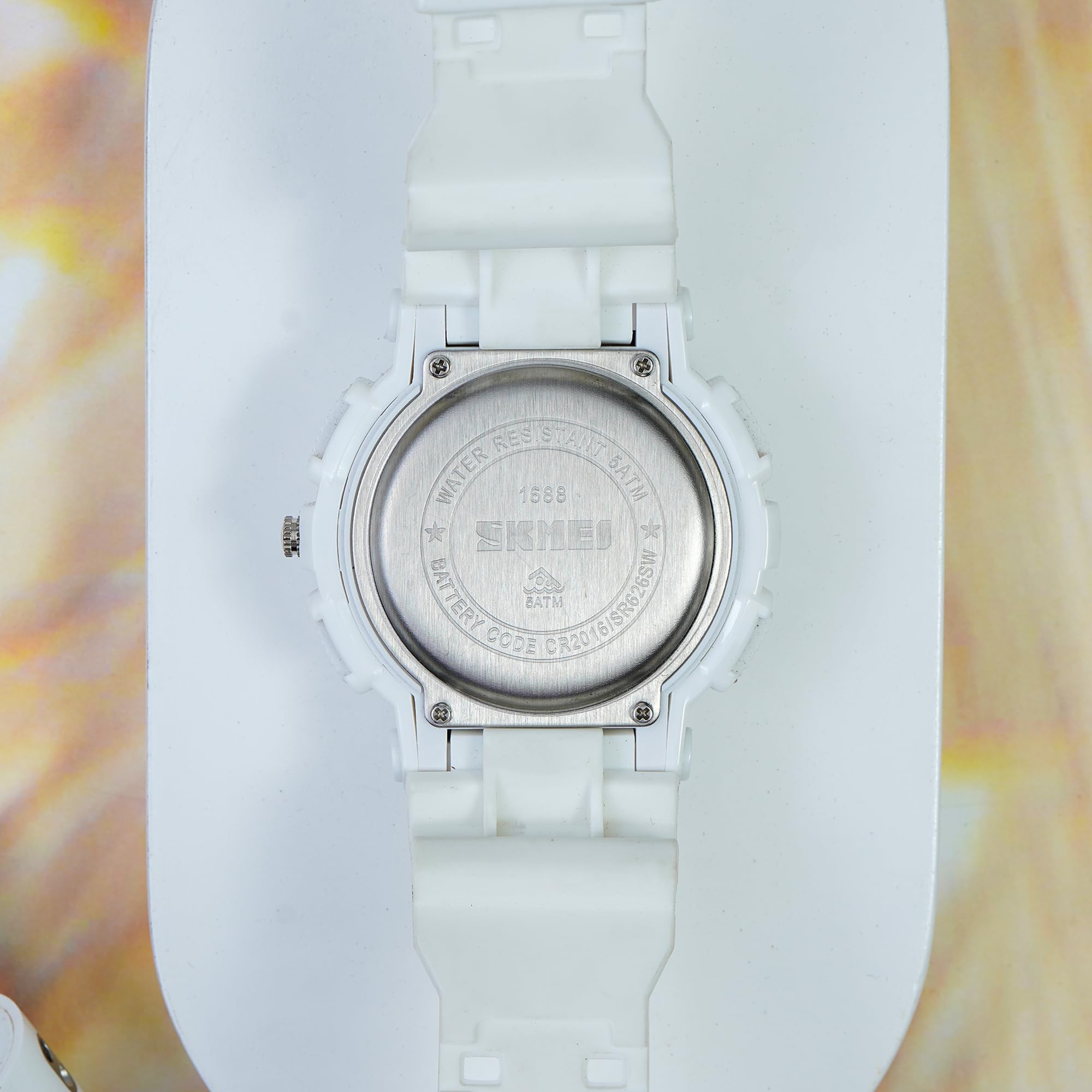 Analog-Digital Watch for Men with White Silicone Strap and Round Dial for Casual & Formal Wear