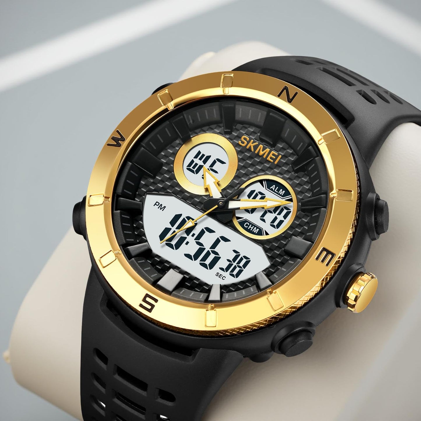 Premium Rugged Sports Watch Dual Display Tactical Wristwatch