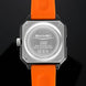 Rolling Watch for Men with Orange Silicone Strap and Round Dial for Casual & Formal Wear