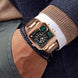 Analog-Digital Watch for Men with Rose Gold Stainless Steel Strap and Round Dial for Casual & Formal Wear