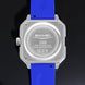 Rolling Watch for Men with Blue Silicone Strap and Round Dial for Casual & Formal Wear