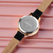 Analog Watch for Women with Black Leather Strap and Round Dial for Casual & Formal Wear