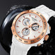 Analog-Digital Watch for Men with White Silicone Strap and Round Dial for Casual & Formal Wear