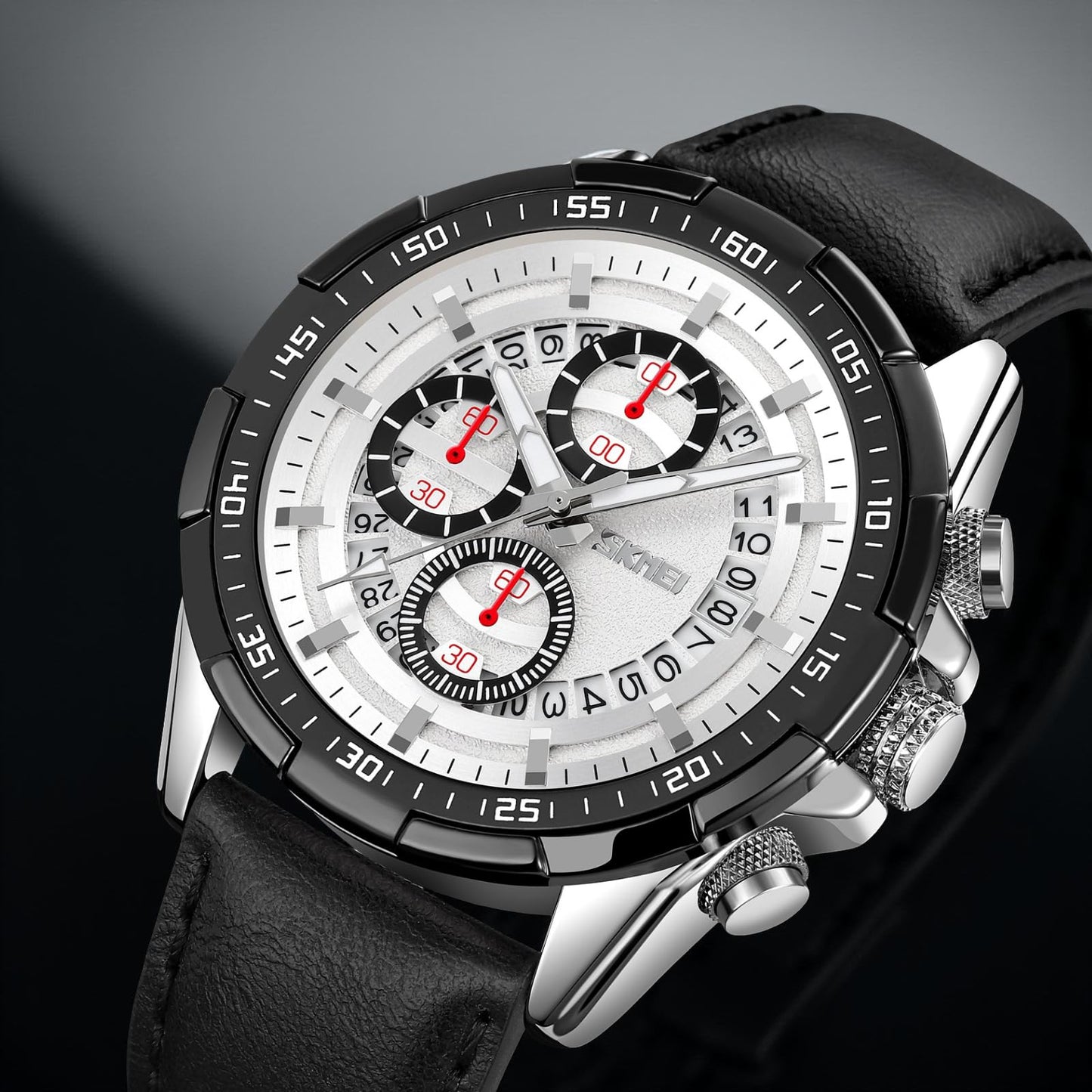 Luxury Analog Watch for Men with Designer Dial and Premium Leather Strap