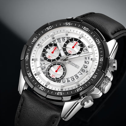 Luxury Analog Watch for Men with Designer Dial and Premium Leather Strap