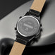 Digital Watch for Men with Black Leather Strap and Round Dial for Casual & Formal Wear