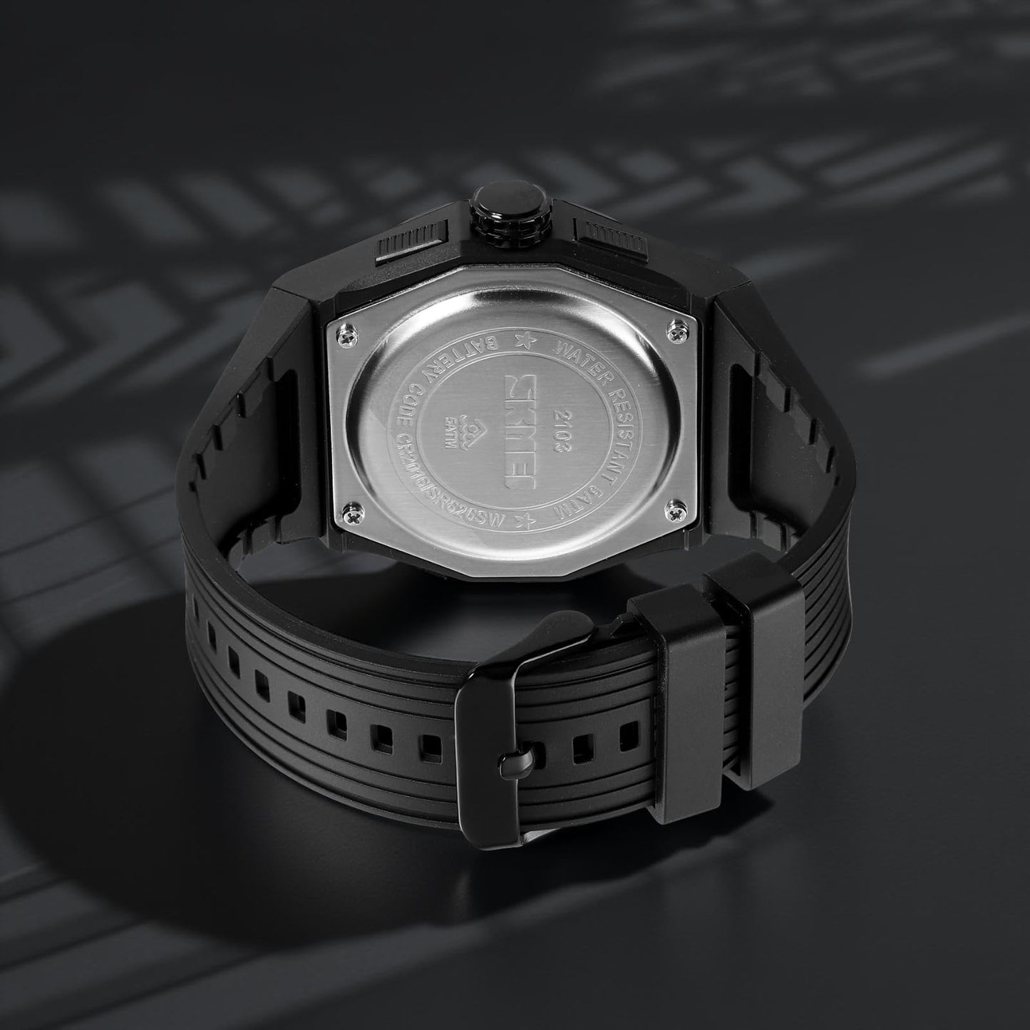 Men's Analog-Digital Sports Watch with Silicone Strap