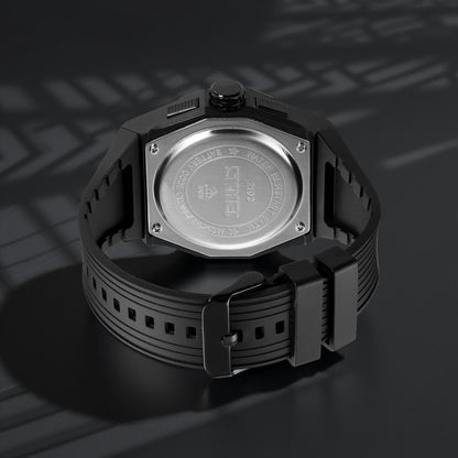 Men's Analog-Digital Sports Watch with Silicone Strap