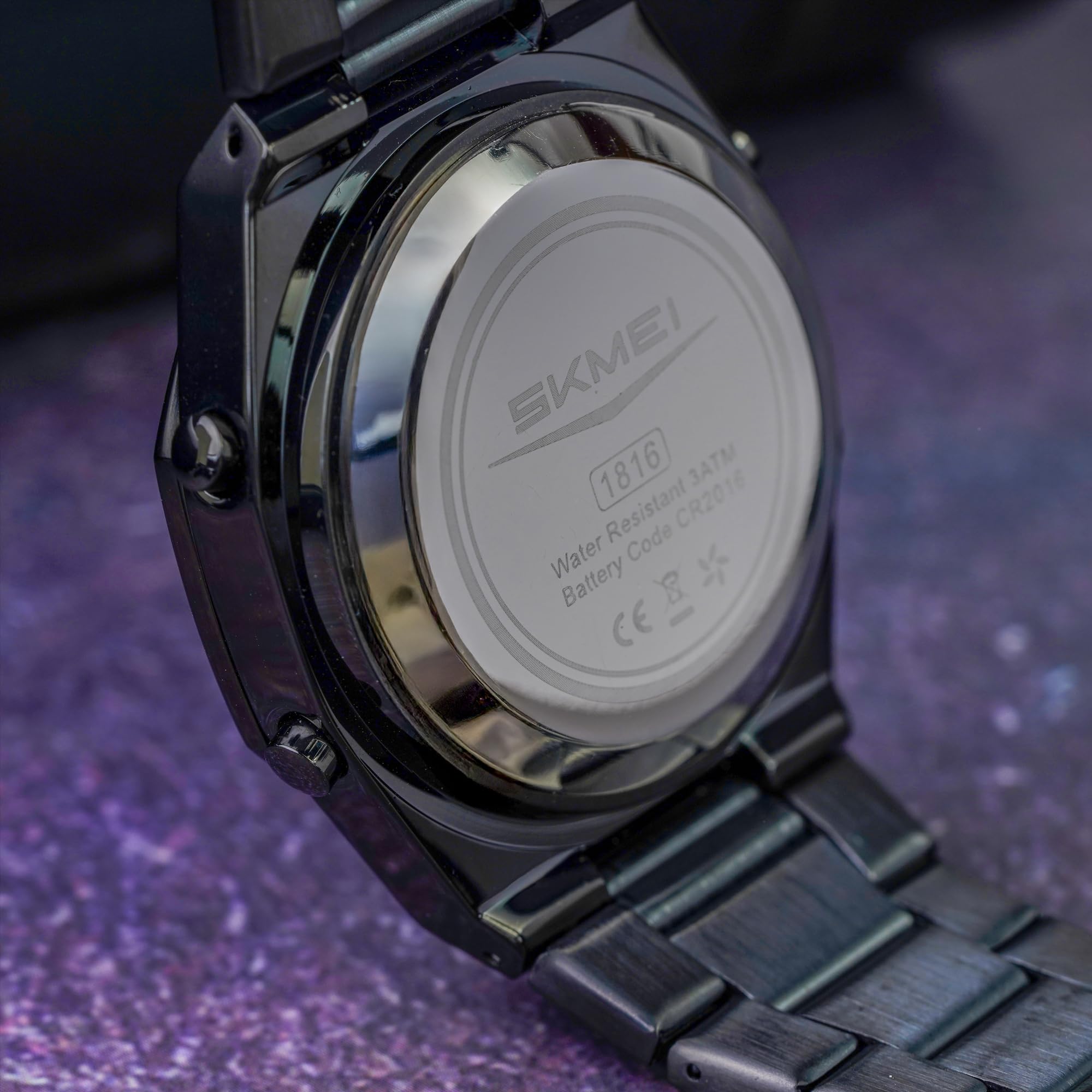 Analog-Digital Watch for Men with Black Metal Strap and Round Dial for Casual & Formal Wear