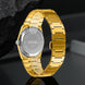 Analog Watch for Men with Gold Stainless Steel Strap and Round Dial for Casual & Formal Wear