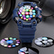 Smart Watch for Men with Blue Silicone Strap and Round Dial for Casual & Formal Wear