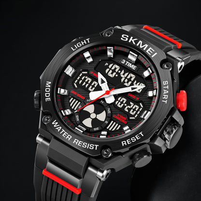 Sport Analog Digital Wrist Watch with Silicone Strap for men