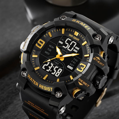 Rugged Analog Digital Sports Watch for Men with Multi Function Display and Outdoor Style
