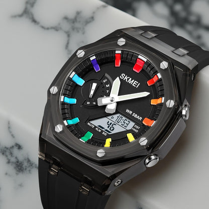 Analog Digital Watch Multi Function Sports Watch with LED Display, Alarm, Stopwatch & Durable Strap