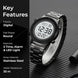 Digital Watch for Men with Black Metal Strap and Round Dial for Casual & Formal Wear