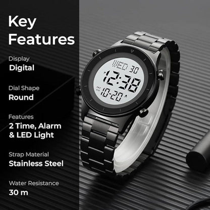 Rugged Digital Sports Watch for Men with Multi Function Display and Outdoor Style