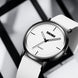 Analog Watch for Men with White Silicone Strap and Round Dial for Casual & Formal Wear