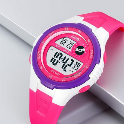 Digital Sports Wrist Watch with Alarm and Chronograph for kids