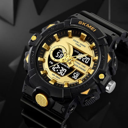 Premium Analog Digital Sports Watch for Men with Rugged Outdoor Design and Multi Function Display