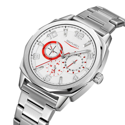 Skmei Quartz Analog Dial Stainless Steel Strap Watch for Men - 9350