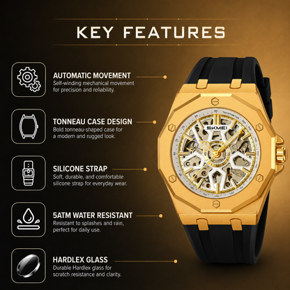 Luxury Skeleton Automatic Wrist Watch for men