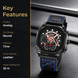 Analog Watch for Men with Black Leather Strap and Round Dial for Casual & Formal Wear
