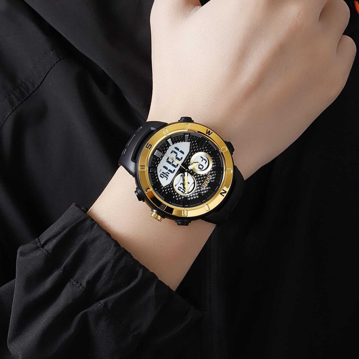 Premium Rugged Sports Watch Dual Display Tactical Wristwatch