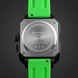 Rolling Watch for Men with Green Silicone Strap and Round Dial for Casual & Formal Wear
