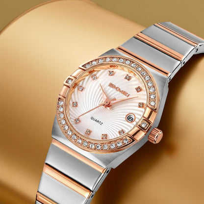 Elegant Crystal Accent Analog Watch for Women