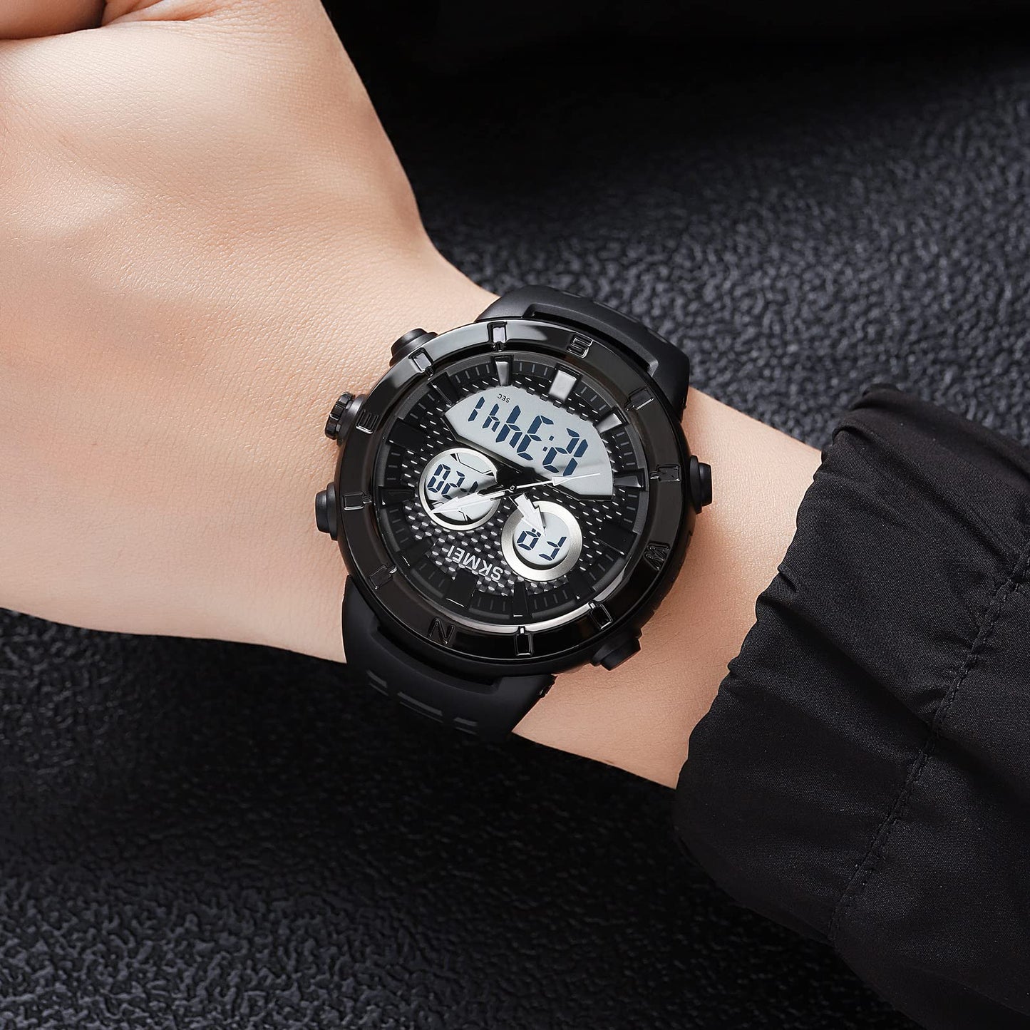 Premium Rugged Sports Watch Dual Display Tactical Wristwatch