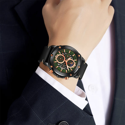 Skmei Quartz Analog Dial Leather Strap Watch for Men - 9351