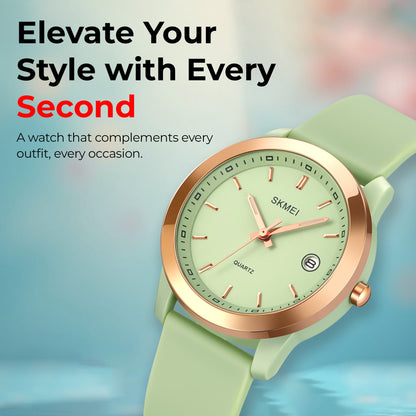 Skmei Quartz Analog Dial Silica Gel Strap Watch for Women - 2319
