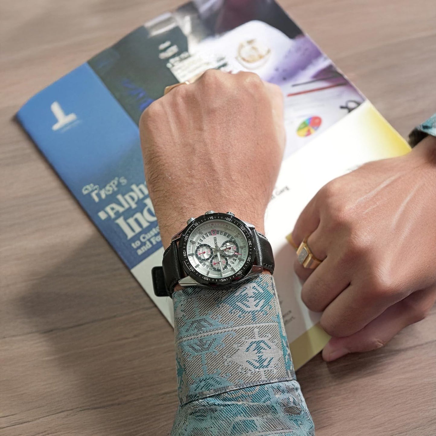 Luxury Analog Watch for Men with Designer Dial and Premium Leather Strap