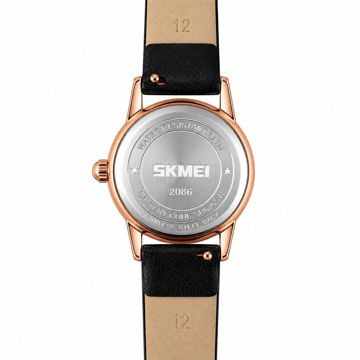 Elegant Crystal Dial Analog Wrist Watch with Leather Strap for women