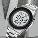Digital Watch for Men with Silver Metal Strap and Round Dial for Casual & Formal Wear