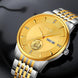 Analog Watch for Men with Silver-gold Stainless Steel Strap and Round Dial for Casual & Formal Wear