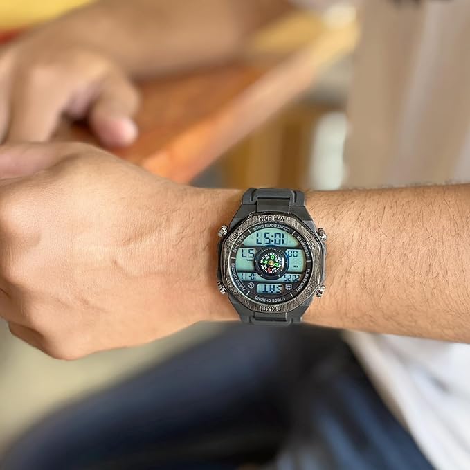 Smart Digital Sports Watch for Men with Multi Function Display and Rugged Outdoor Design