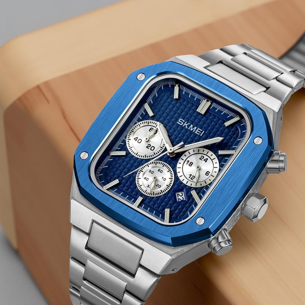 Luxury Chronograph Style Analog Watch for Men with Premium Metal Strap and Bold Designer Dial