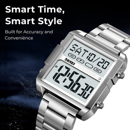Skmei Digital Dial Stainless Steel Strap Watch for Men - 2299