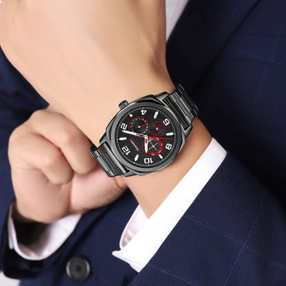 Skmei Quartz Analog Dial Stainless Steel Strap Watch for Men - 9350