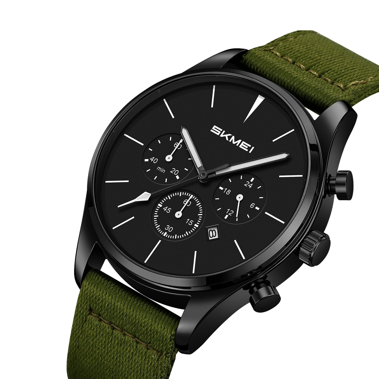 Skmei Quartz Analog Black Dial Zinc Alloy Case Nylon Strap Watch for Men - 2367