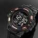 Digital Watch for Men with Black Polyurethane Strap and Round Dial for Casual & Formal Wear
