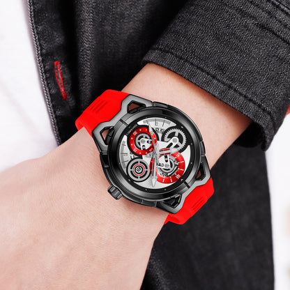 Skmei Quartz Analog Dial Silica Gel Strap Watch for Men - 9349