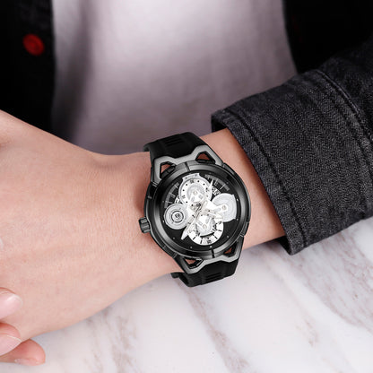 Skmei Quartz Analog Dial Silica Gel Strap Watch for Men - 9349