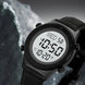 Digital Watch for Men with Black Leather Strap and Round Dial for Casual & Formal Wear