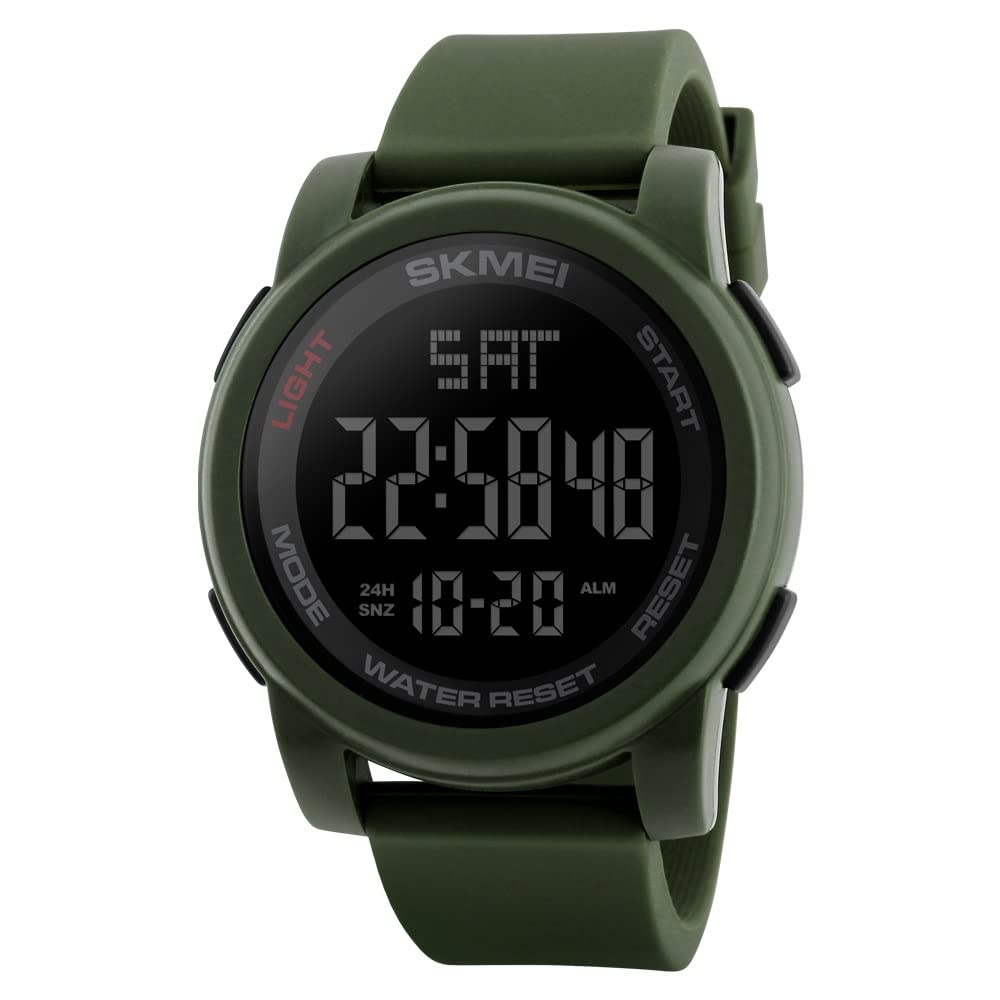 Premium Digital Sports Watch for Men with Round Dial Dual Time Alarm Stopwatch Luminous Display and Comfortable Strap