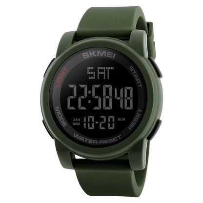 Premium Digital Sports Watch for Men with Round Dial Dual Time Alarm Stopwatch Luminous Display and Comfortable Strap